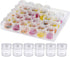 TDOTM Clear Plastic Bead Storage with 30 Pieces Storage Jars Container Bottle with Lid Embroidery Diamond Painting Transparent Accessory Box Organ...