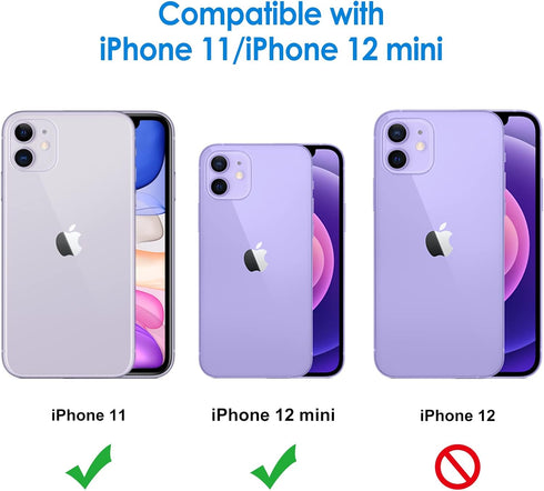 JETech Camera Lens Protector for iPhone 11 6.1-Inch and iPhone 12 mini 5.4-Inch, 9H Tempered Glass, HD Clear, Anti-Scratch, Case Friendly, Does No...