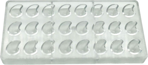 Moon Shaped Polycarbonate Chocolate Mold Hard PC Candy Mold Tray Clear Chocolate Tray...
