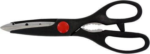 Set of 4 Black Stainless Steel Comfort Grip Scissors 8.5" Multi-Purpose Shears Perfect for Any Kitchen, Crafting Table, and More!...