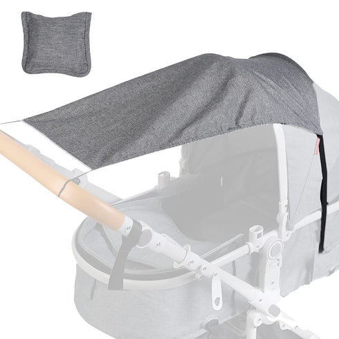 Stroller Cover for Sun, Universal Foldable Stroller Sun Shade, SPF 50 UV Protection, Infant Newborn Outdoor Stroller Shade Canopy Attachment for S...