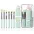 Travel Makeup Brushes Set, START MAKERS Retractable 8 in 1 Mini Powder Brush Beauty Sponge Blender, Synthetic Portable Foundation Blush Concealers...