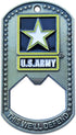 U.S. Army (USA) Dog Tag Bottle Opener or Challenge Coin | Perfect Veteran & Military Gift for Your Soldier | Old Dominion LLC...