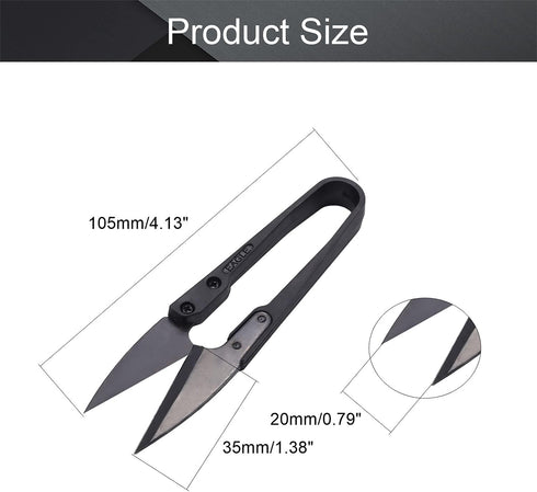 Utoolmart 105mm Sewing Trimming Scissors Nipper Embroidery Thrum Yarn Fishing Thread Beading Cutter Blue 2Pcs...