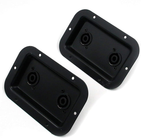 T Tulead Speaker Jack Plate Audio Dual Speakon Plates Iron,5.35"x3.5",Pack of 2 with Mounting Screws...