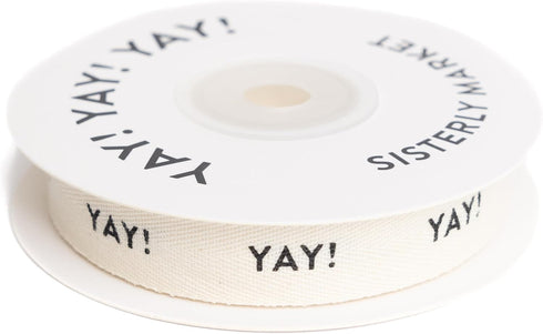 Cotton Herringbone Custom Ribbon Natural 5/8-''x10 Yards (5/8'', Yay|)...