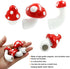 3Pcs Different Sizes Red Mushroom Fridge Magnet 3D Resin Mushroom Refrigerator Magnets Decorative for Kitchen, Home, Office Decor...