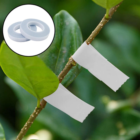 10Pcs Stretch Tie Tape Roll 98ft Garden Tie Tape, 0.43 Inch Wide Garden Vinyl Stake Gardening Tools for Indoor Outdoor Patio Plant Use(White)...