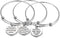3PCS Stainless Steel Inspirational Charm Bracelets Jewelry Set Engraved Message Motivational Expendable Bangles for Women Girls...