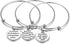 3PCS Stainless Steel Inspirational Charm Bracelets Jewelry Set Engraved Message Motivational Expendable Bangles for Women Girls...