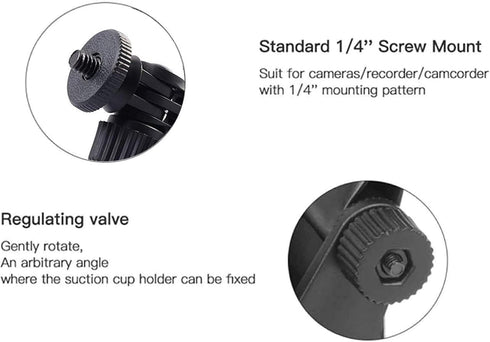 Suction Cup Mount Compatible with Gopro Hero 13 12 11 10 9 8/AKASO EK7000/Brave 4/Brave 7/V50X/Insta360 x5 x4/ODDV/DJI Osmo Action 5 Pro/Apexcam/I...