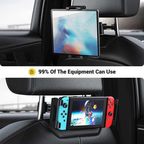 AHK Car Headrest Mount Holder, for iPad Pro/Air/Mini, Tablets, Nintendo Switch, iPhone, Samsung Galaxy/Note, Smartphones, Compatible with 4.5" to ...
