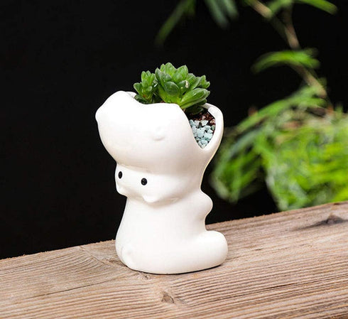 Succulent Pot Planters Outdoor Decor Outdoor Planter Plants Patio Balcony Yard Lawn Ornament Home Office Room Decor Gardening Gifts (5" Hippo)...
