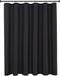 Biscaynebay Extra Long Fabric Shower Curtain Liner 72 Inch Width by 84 Inch Length, Black Water Resistant Bathroom Curtains, Rust Resistant Gromme...