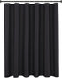Biscaynebay Extra Long Fabric Shower Curtain Liner 72 Inch Width by 84 Inch Length, Black Water Resistant Bathroom Curtains, Rust Resistant Gromme...