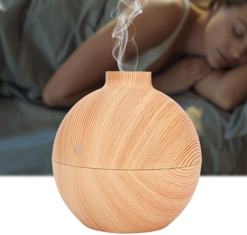 Mini Humidifiers, 130ml USB LED Aroma Essential Oil Diffuser Dry Burning Resistant Desktop Humidifier Aromatherapy Fragrant Oil Humidifier Vaporiz...