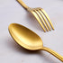 Matte Gold Dinner Spoons, FULLYWARE Stainless Steel Satin Finish Soup Spoon Table Spoon Set of 6, Rose Pattern Design, Dishwasher Safe...