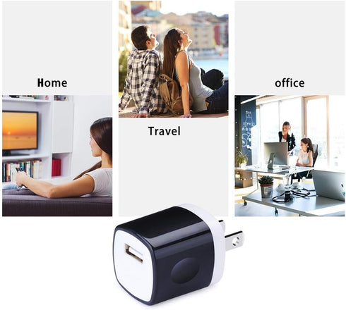 Wall Adapter 10 Pack,UorMe 1A 5V Single Port Charger Power USB Plug Charging Cube Block Box Compatible iPhone 14 13 12 SE 11, Galaxy S23 Ultra S22...