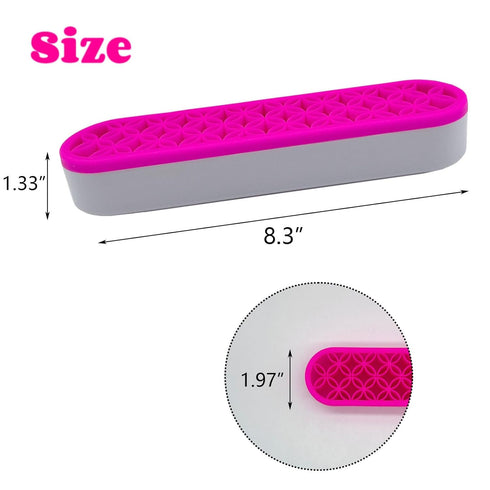 TANG SONG 1 PCS Silicone Make up Brush Holder Cosmetic Storage Box Desktop Organizers (Pink)...