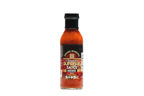 GHANA SUPREME SAUCE - Marinade for Meats and Base for Jollof Rice - Spicy - 12 Fluid Ounces...