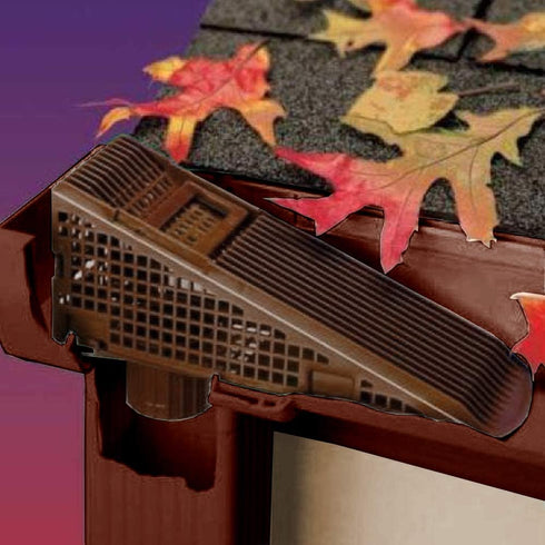 Downspout Gutter Guard - Eliminates Downspout Pipe Clogs from Leaves and Debris - 4-Pack (Brown)...