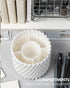 Rotating Pen Pencil Holder for Desk, 5 Slots Unique White Desk Pen Organizer Easthetic Desktop Supplies and Accessories for Women Girls, Pen Cup P...