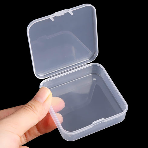 Rocutus 24 Pack Small Clear Plastic Storage Containers with Lids,Beads Storage Box with Hinged Lid for Beads,Earplugs,Pins, Small Items, Crafts, J...
