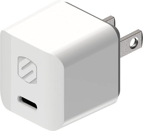 Scosche HPDC20WT-SP Fast Charger PowerVolt 20W Mini Cube USB-C, Wall Adapter for Phone, 4X Faster Power Charge, Portable Outlet Plug, White...