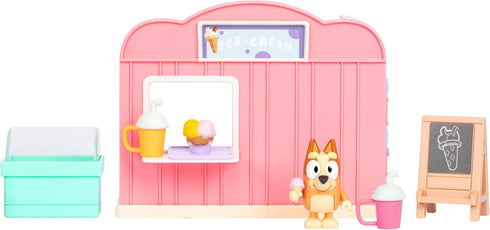Bluey Mini Playsets Ice Cream Shop Playset | includes Articulated Bingo Figure and Accessories...