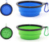 Portable Pet Travel Dog Bowls, 2 Pack Convenient Collapsible Dog Bowls, Small Pet Slow Feeder Design for Dogs Cats Feeding Watering with 2 carabin...