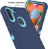 for Samsung Galaxy A11 Phone Case Cobalt Blue/Blue | HD Screen Protector, Heavy Duty, 3 Layer, Hybrid, Shock Proof, Protective, Rugged Bumper, PC ...
