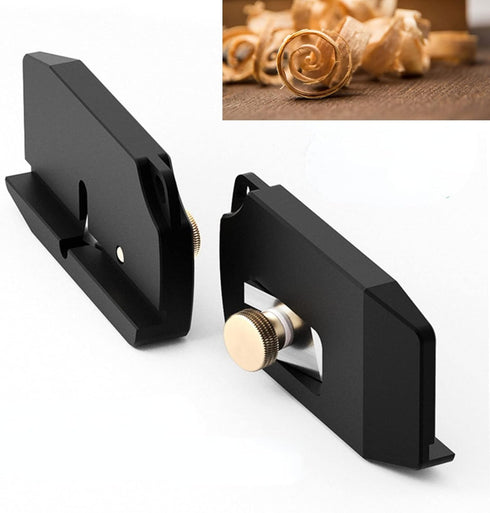 Woodworking Edge Trimmer, Aluminum Alloy Manual Wood Trimming with A Ring, Edge Banding Trimmer Tool with High Speed Steel Adjustable Blade, for P...