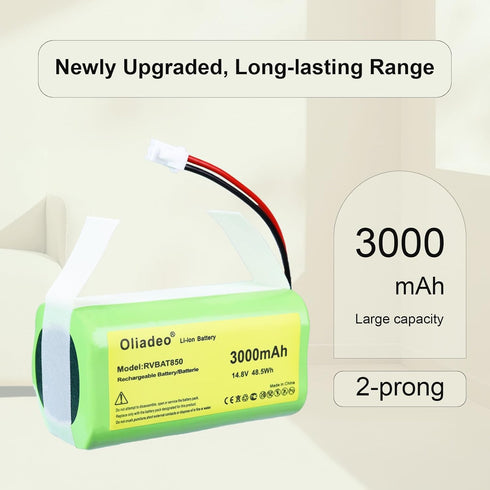 RVBAT850 for Shark Ion Vacuum Replacement Battery - AV1010AE, AV2501S, AV1110AE, RV1001AE, RV2001, RV850, AV2501AE, RV750_N, AV970 Robot Vacuum Cl...