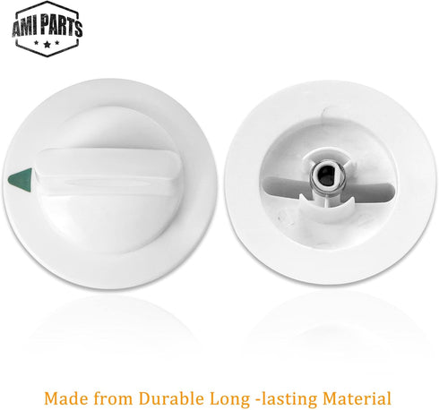 AMI PARTS WE1M652 Dryer Knob Timer Control Knob with Reinforced Metal Ring Replacement Part Compatible with General Electric GE Dryer Part Replaces AP3995164 PS1482196