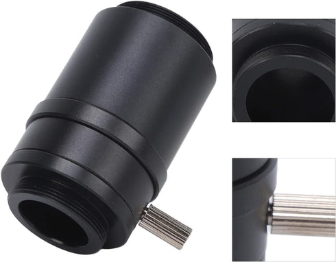1X C Mount Adapter Lens, Alloy CTV Microscope Lens Camera Interface Adapters for Simul Focal Trinocular Stereo Microscope...