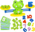 Aitbay Cool Math Game, Valentines for Preschoolers Frog Balance Counting Toys for Boys & Girls Educational Number Toy Fun Children's Gift STEM Lea...