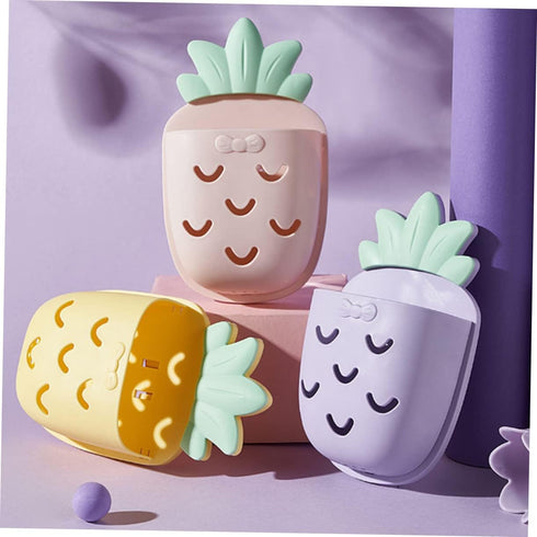 Hemoton 2 Pcs Wall Hanging Storage Basket Pineapple Bathroom Wall Organizer Toiletry Organizer Wall Mounted Toothbrush Holders Mobile Phone Stand ...