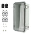 LeMotech Electrical Box, IP67 Waterproof Hinged Clear Cover Stainless Steel Latch Junction box, ABS Plastic Electrical Enclosure with Mounting Pla...