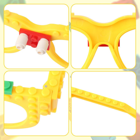 12 Pcs Building Bricks Glasses Building Blocks Games for Kids Birthday Party Favors Supplies, Boys Girls Carnival Party Games...