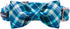 Maca Bates Blue Checkered Dog Collar with Bow Bowtie for Dogs Bows Tie Grid Summer Plaid Adjustable Breakaway Collars Accessories Birthday Gift fo...