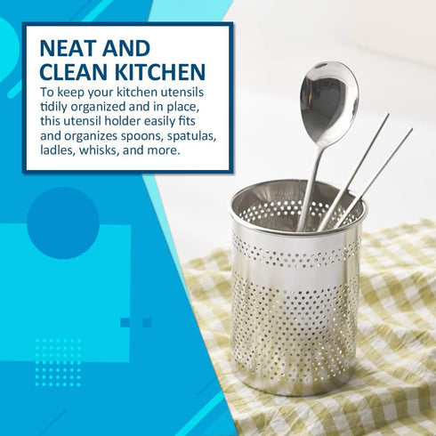 HOME&I Silverware Drying Basket, Kitchen Sink Utensil Holder Replacement,Thin Dish Drying Rack Countertop Organizer Stainless Steel 304 Flatware C...