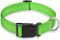 Reflective Dog Collar with Buckle Adjustable Safety Nylon Collars for Small Medium Large Dogs, Grass Green M...