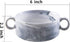 Yundu 9 Ounce Bowls with Handles,Ceramic Bowl for Soup, Souffle, Cereal, Stew, Chill, Ramekins, Set of 6, Grey Marble...