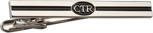 CTR (Choose The Right) Tie Bar for LDS Gift for Baptism (Silver Tone)...