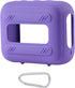 for JBL Go 4 Waterproof Bluetooth Speaker Silicone Cover Case, Portable Silicone Travel Case with Carabiner, Protective Skin Case (Purple Case) - ...