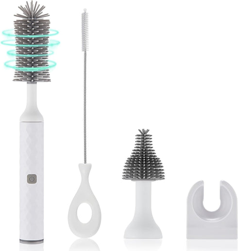 Electric Baby Bottle Brush Set, Multi-Purpose Cleaner Brushes,360°high-Speed Rotation Cleaning,1500mAh,Waterproof IPX65,Perfect Baby Bottle Brushe...