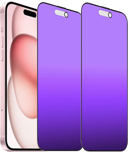 2 PCS Anti-Blue Privacy Matte Tempered Glass for iPhone 15 Plus Anti-Glare Anti-Spy Screen Protector Anti-Peeping Film 6.7 inch...