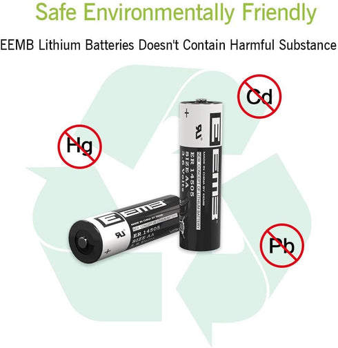 EEMB ER14505 Nonrechargeable 3.6V Lithium Battery Li-SOCL? AA Size 2600mAh High Capacity UL Certified Single-Use 3.6V Lithium Thionyl Chloride Bat...