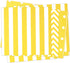 Disposable Striped Chevron Polka Dot Yellow Paper Luncheon Party Napkins 60 Count 13"x13"...