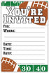 Football Party Invitations (20 Count) With Envelopes...
